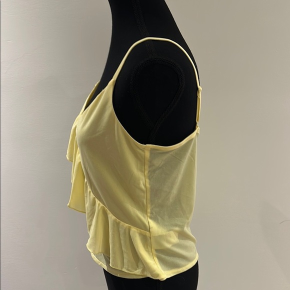 H&M Yellow Asymmetrical Ruffled Camisole Top - Picture 6 of 7